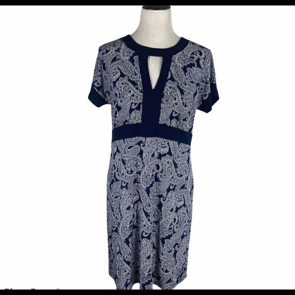 Michael Michael Kors Blue Paisley Casual Dress - Picture 1 of 7